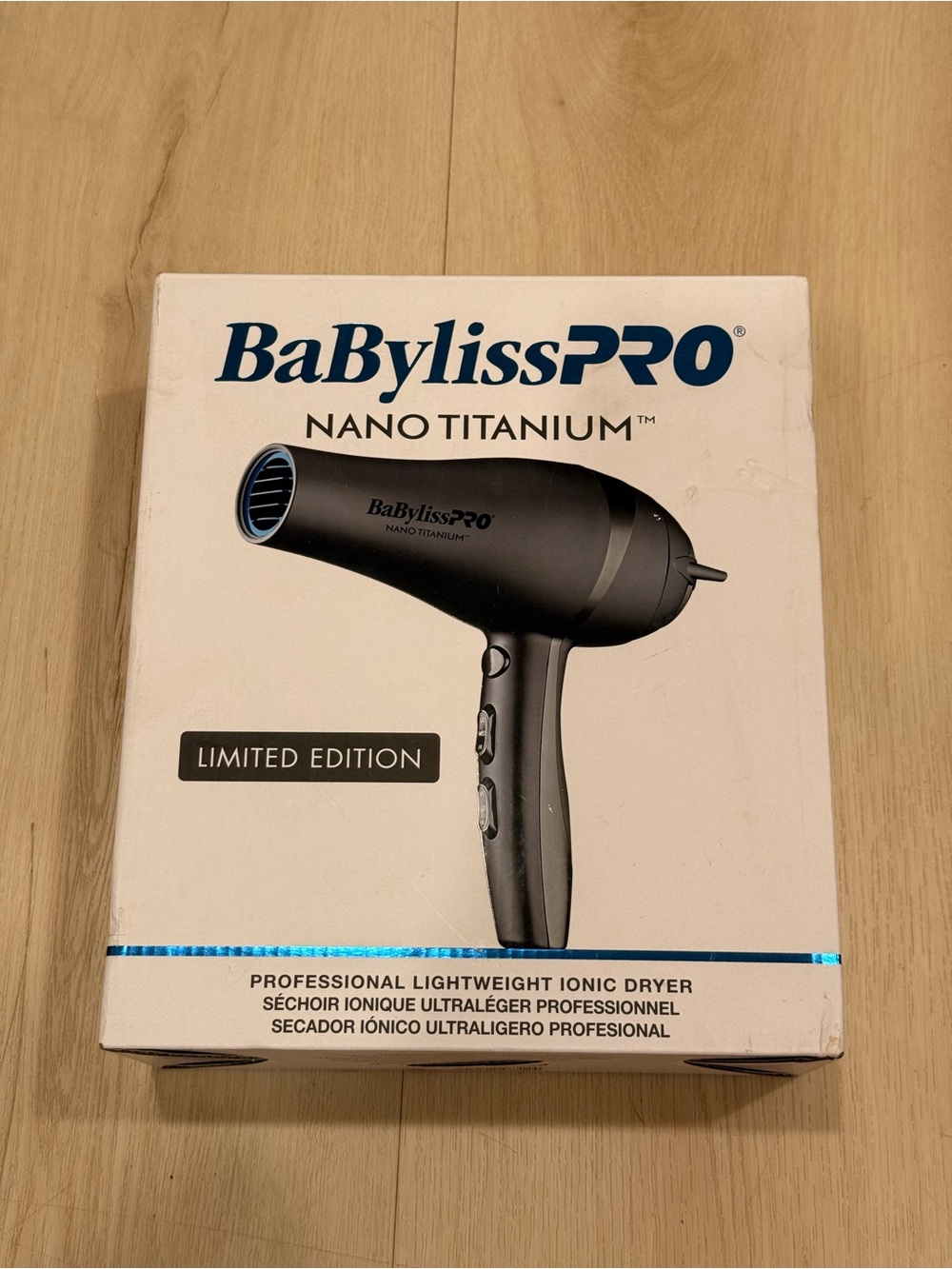 BaByliss Black and Blue Nano Titanium Hair Dryer - Limited Edition
